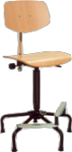 Arbeitstuhl mit Stahlrohr Fußkreuz